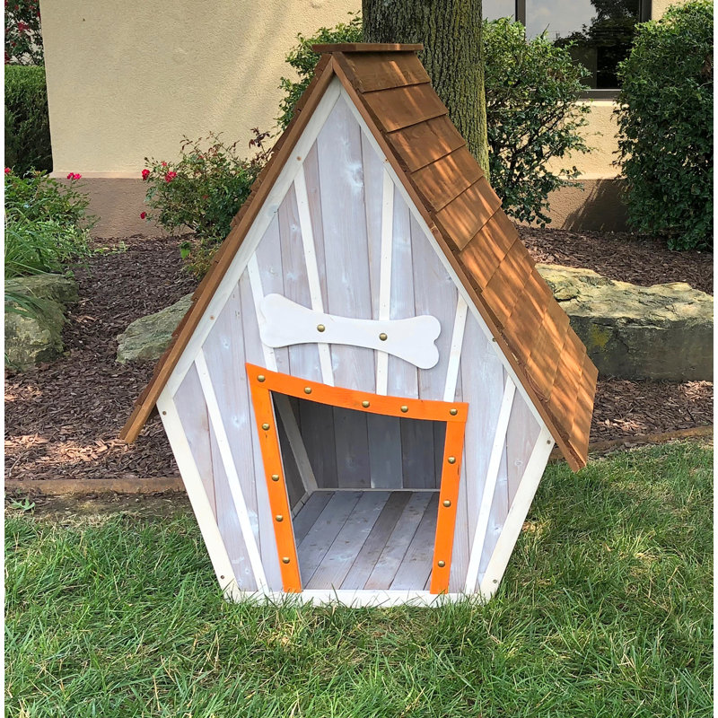 Tucker Murphy Pet Bollman Crooked Wooden Dog House Wayfair